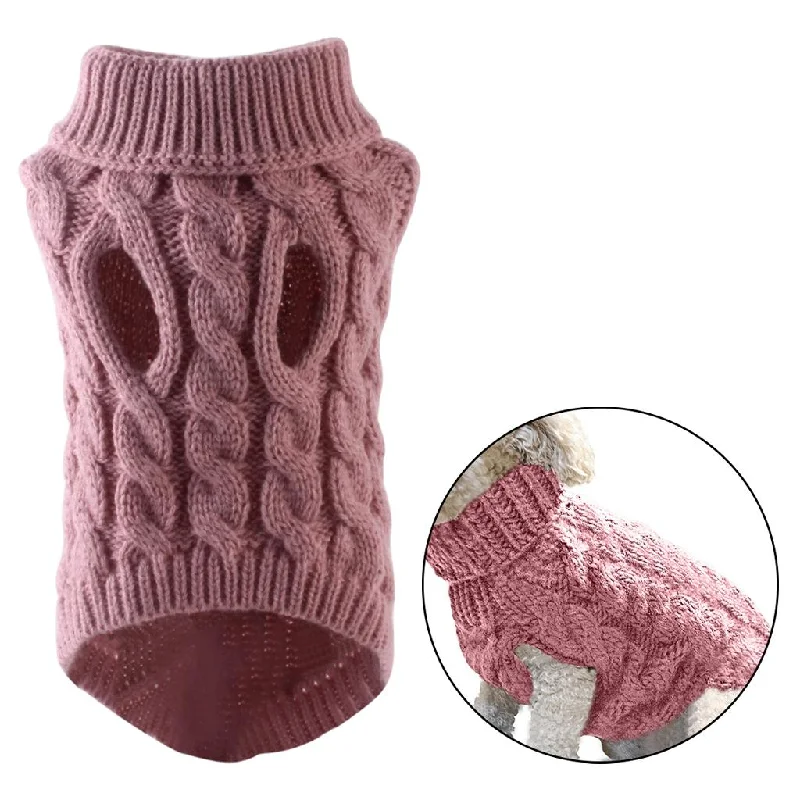 Maxbell Dog Cat Jumper Jumpsuit Pet Sweater Costume for Small - Medium Dogs Pink XL Zippered Front Buttoned Front Snap Front Maxbell Dog Cat Jumper Jumpsuit Pet Sweater Costume for Small - Medium Dogs Pink XL Zippered Front Buttoned Front Snap Front