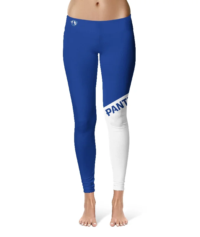 EIU Eastern Illinois University Game Day Leg Color Block Blue White Yoga Leggings for Women by Vive La Fete Chic Printed Yoga Pants EIU Eastern Illinois University Game Day Leg Color Block Blue White Yoga Leggings for Women by Vive La Fete Chic Printed Yoga Pants