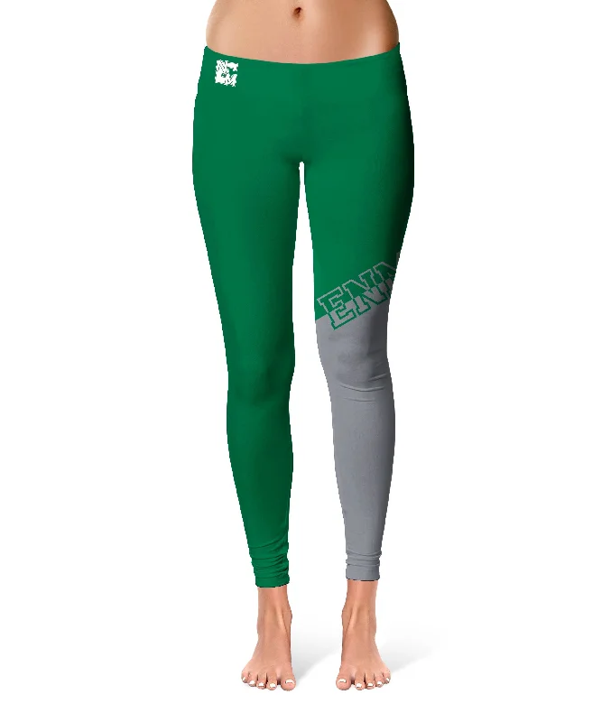 ENMU Eastern New Mexico Greyhounds Game Day Leg Color Block Green Gray Yoga Leggings for Women by Vive La Fete Casual Slim-Fit Leggings ENMU Eastern New Mexico Greyhounds Game Day Leg Color Block Green Gray Yoga Leggings for Women by Vive La Fete Casual Slim-Fit Leggings