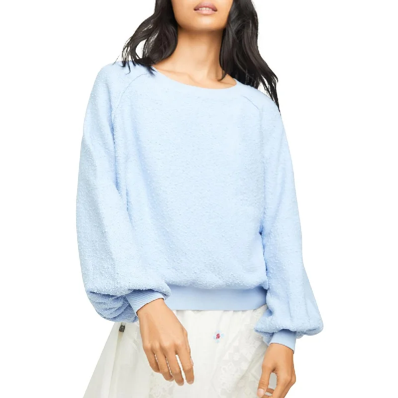 Free People Womens Slub Cropped Crop Sweater Thin Thick Dense