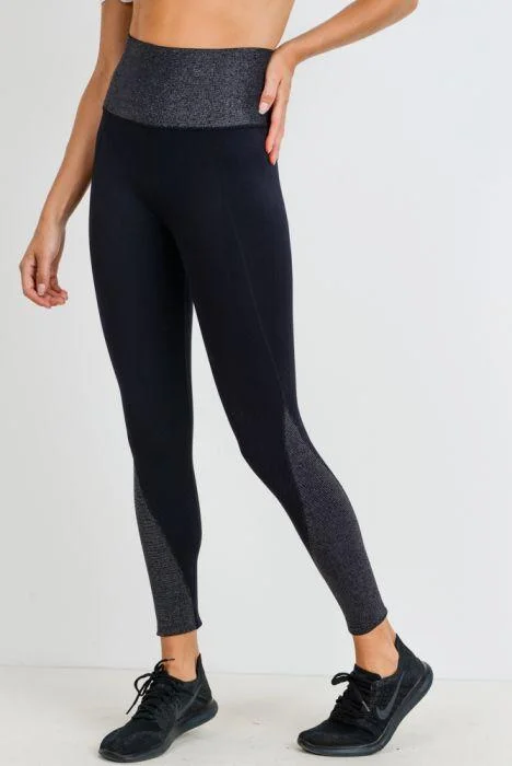 Glitter Infused Highwaist Seamless Leggings Chic Workout Leggings