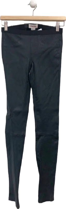 Helmut Lang Black Leather Leggings UK 4 Stylish Lightweight Leggings