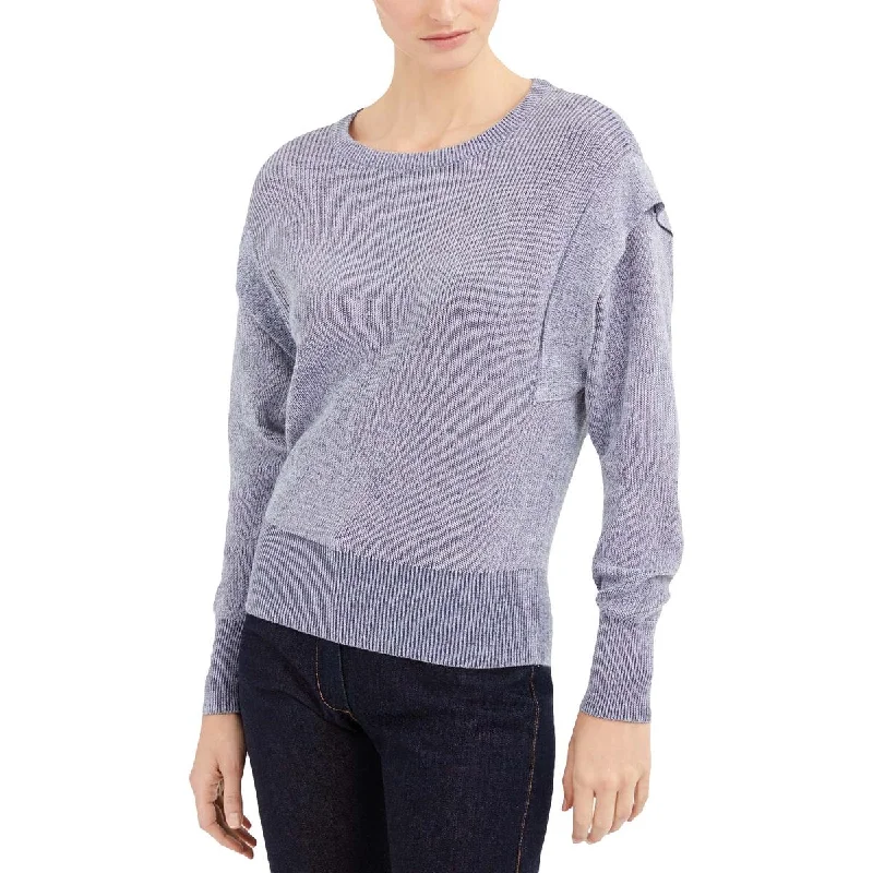INC Womens Ruffled Ribbed Knit Sweater Modern Contemporary Chic