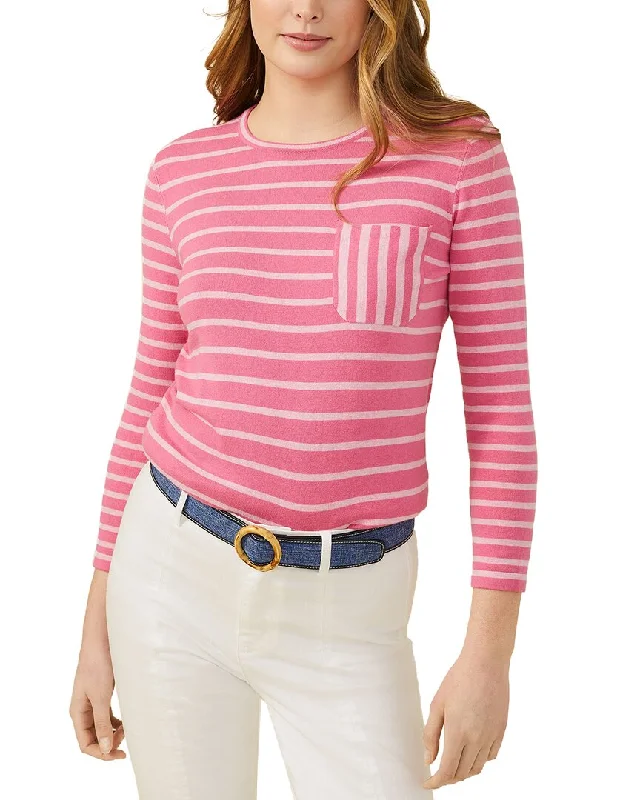 J.McLaughlin Stripe Piper Sweater Seamless Knitted Crochet