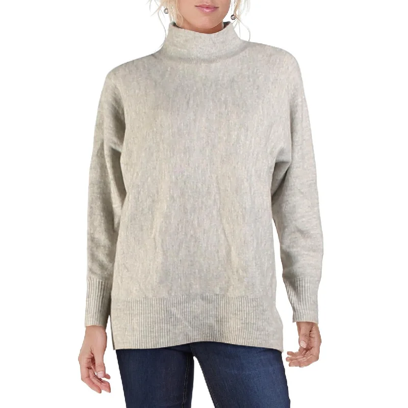 Joie Womens Lehi Heathered Dolman Sleeve Turtleneck Sweater Toggled Drawstring Belted
