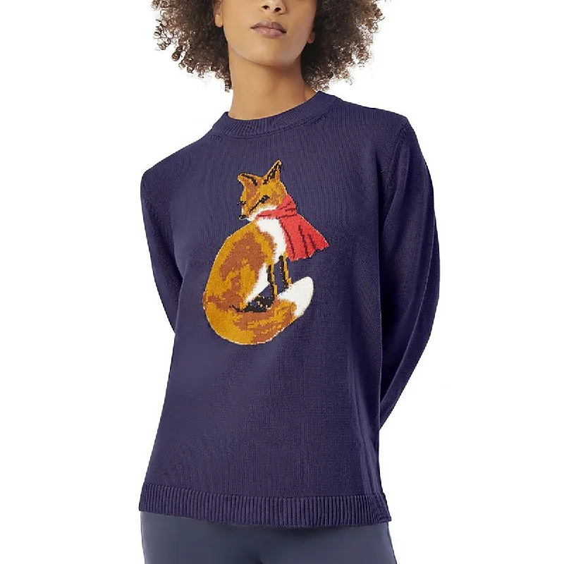 Jones New York Womens Petites Cotton Blend Printed Crewneck Sweater Stretchy Elastic Breathable Jones New York Womens Petites Cotton Blend Printed Crewneck Sweater Stretchy Elastic Breathable