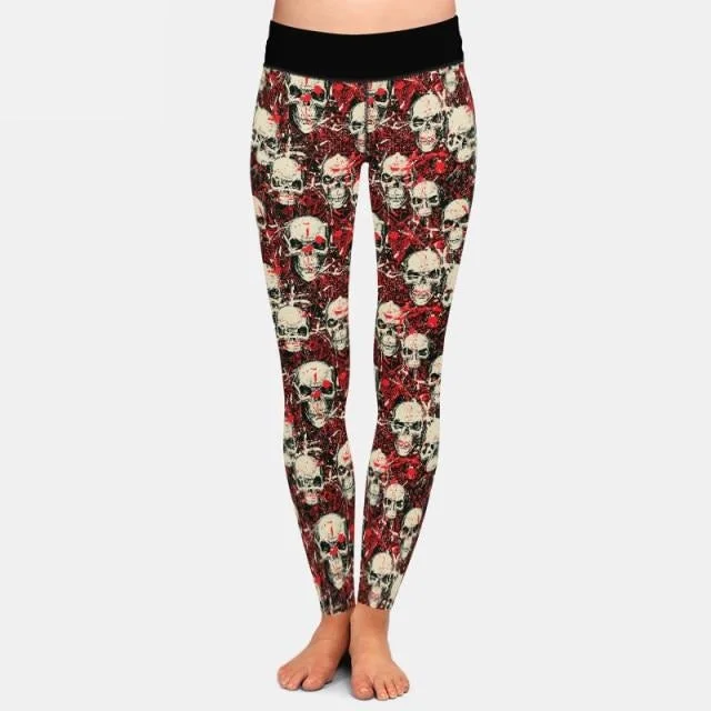 Ladies Fantastic Range Of Halloween Printed Leggings Fashionable Tummy Control Leggings Ladies Fantastic Range Of Halloween Printed Leggings Fashionable Tummy Control Leggings