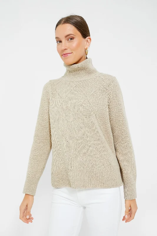Light Fawn Laverne Knit Sweater Casual Formal Business