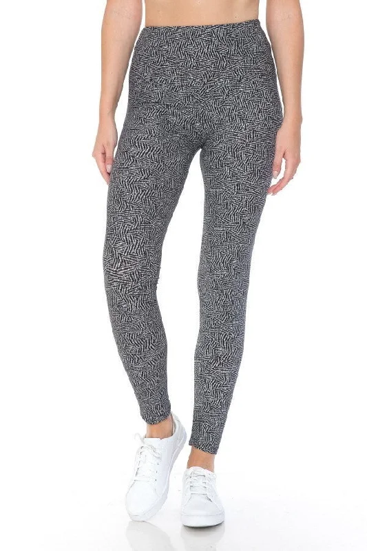 Yoga Style Banded Lined Multi Printed Knit Legging With High Waist Trendy Colorblock Print Leggings Yoga Style Banded Lined Multi Printed Knit Legging With High Waist Trendy Colorblock Print Leggings