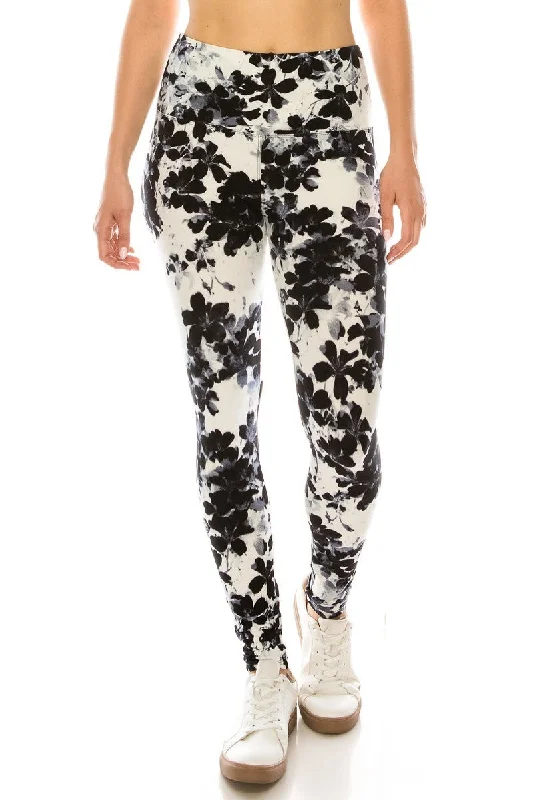 Long Yoga Style Banded Lined Multi Printed Knit Legging With High Waist Trendy Digital Print Leggings Long Yoga Style Banded Lined Multi Printed Knit Legging With High Waist Trendy Digital Print Leggings