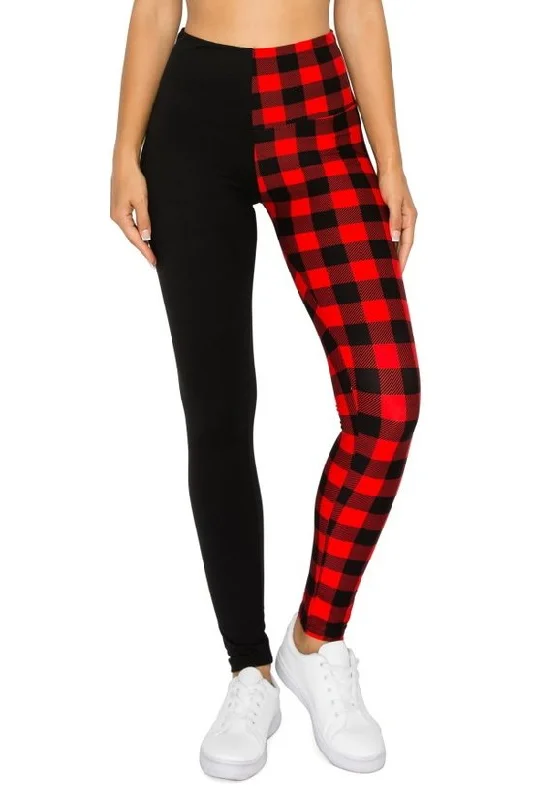 Spliced 5-inch Long Yoga Style Banded Lined Knit Legging With High Waist Fashionable Plus-Size Activewear Spliced 5-inch Long Yoga Style Banded Lined Knit Legging With High Waist Fashionable Plus-Size Activewear