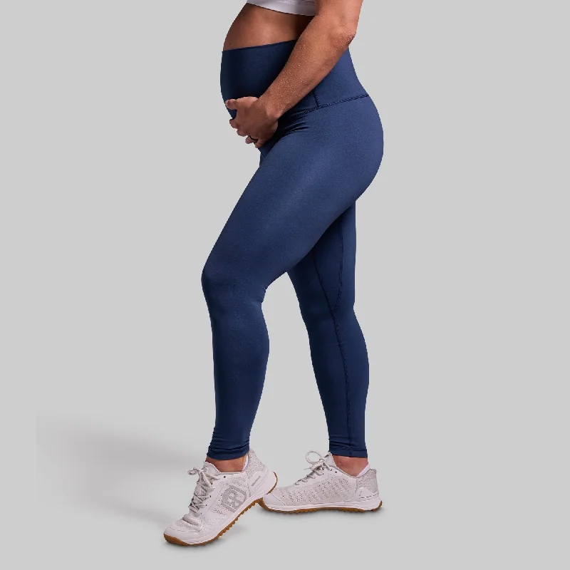 Maternity Legging (True Blue) Trendy Sports Performance Leggings