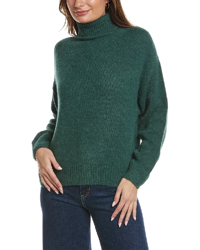 Nation LTD Charlie Open Back Turtleneck Alpaca & Wool-Blend Sweater Hooded Caped Shawl Collar Nation LTD Charlie Open Back Turtleneck Alpaca & Wool-Blend Sweater Hooded Caped Shawl Collar