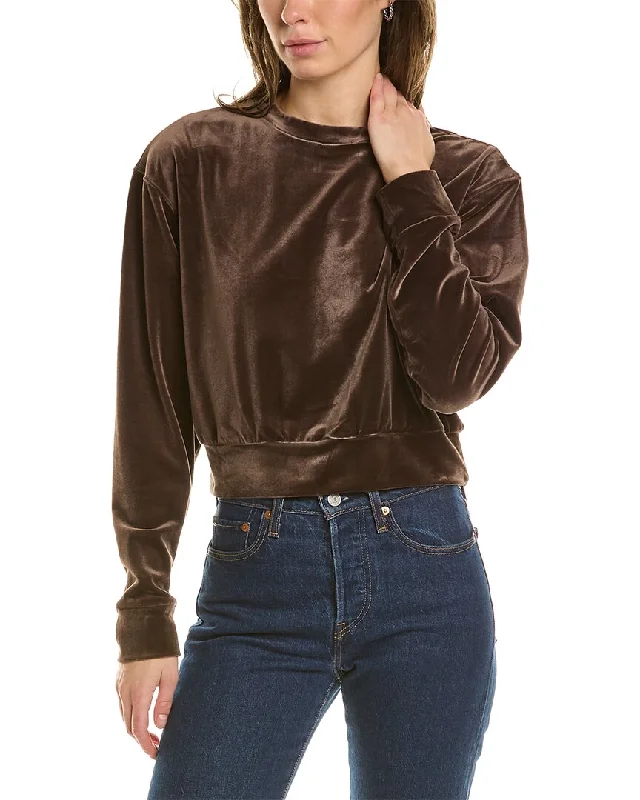 Noize Edith Crew Neck Sweater Satin Fabric Silk Fabric Chiffon Fabric