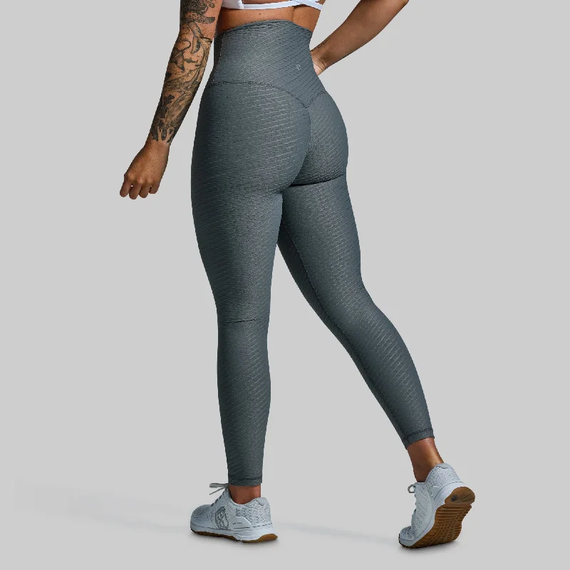 Paragon Legging (Gunmetal) Trendy Foil Finish Leggings