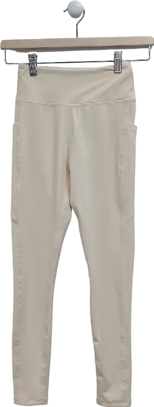 Pocket Sport Cream Morisot Leggings UK XXS Comfortable Fleece-Lined Leggings