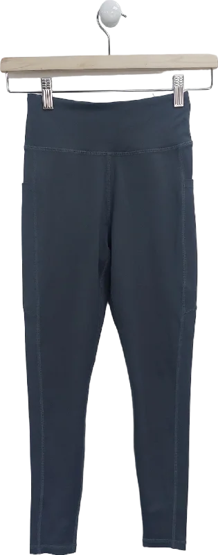 Pocket Sport Grey High Waist Leggings UK XXS Classic Solid Color Leggings
