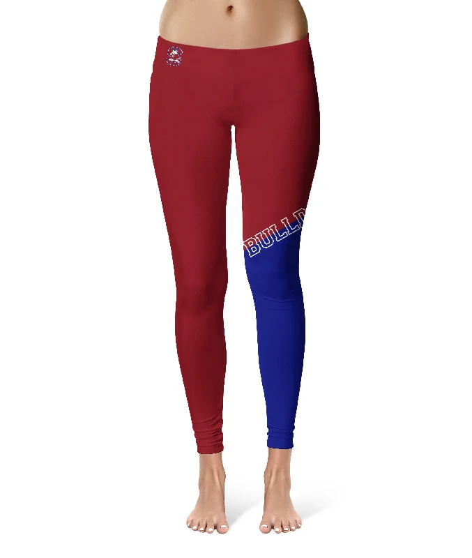 South Carolina State Bulldogs Game Day Leg Color Block Maroon Blue Yoga Leggings for Women by Vive La Fete Elegant Textured Leggings South Carolina State Bulldogs Game Day Leg Color Block Maroon Blue Yoga Leggings for Women by Vive La Fete Elegant Textured Leggings