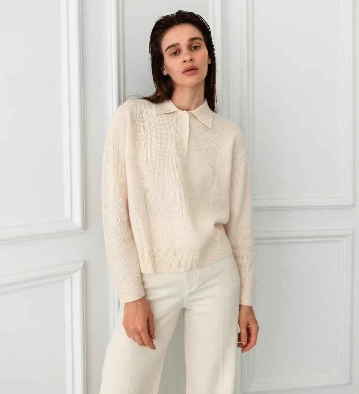 The Polo Collar Cashmere Sweater with Buttons Rayon Fabric Velvet Fabric Corduroy Fabric The Polo Collar Cashmere Sweater with Buttons Rayon Fabric Velvet Fabric Corduroy Fabric