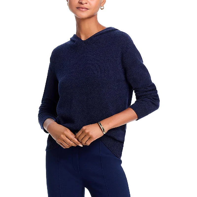 Theory Womens Cotton Blend Ribbed Trim Hooded Sweater Satin Fabric Silk Fabric Chiffon Fabric Theory Womens Cotton Blend Ribbed Trim Hooded Sweater Satin Fabric Silk Fabric Chiffon Fabric