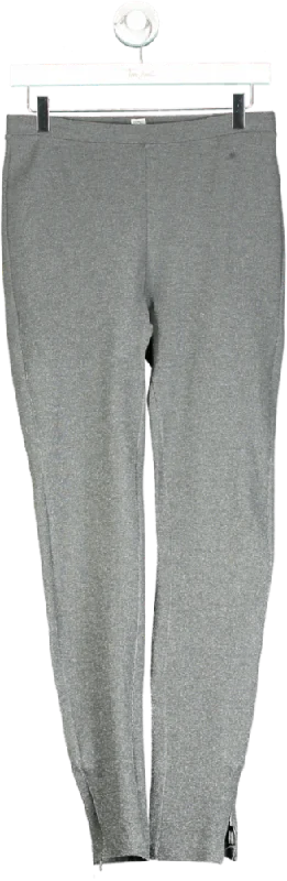 Totême Grey Zip Leggings UK M Chic Workout Leggings