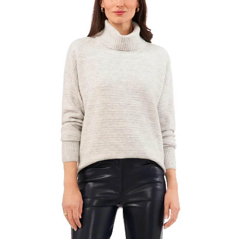 Vince Camuto Womens Heathered Long Sleeve Turtleneck Sweater Cashmere Blend Cotton Blend Poly Blend Vince Camuto Womens Heathered Long Sleeve Turtleneck Sweater Cashmere Blend Cotton Blend Poly Blend