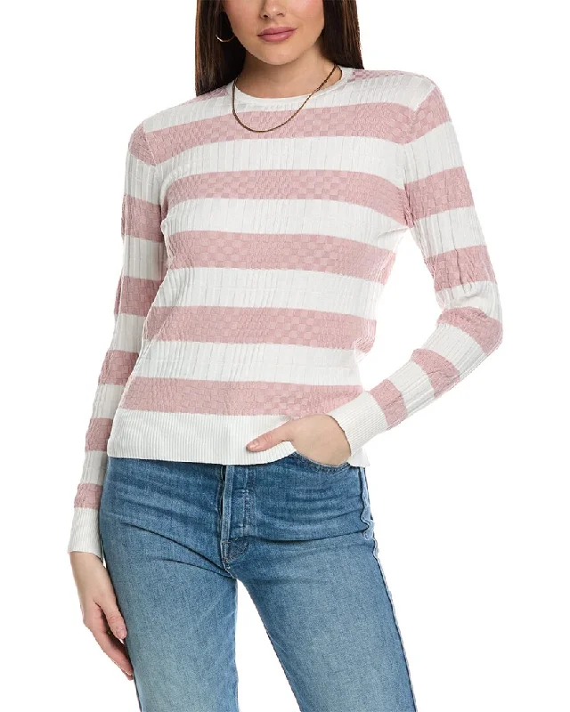 YAL New York Jacquard Sweater Anti-Pilling Anti-Shrink Durable