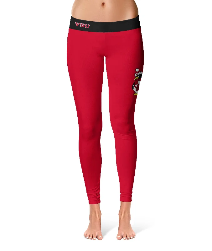 Youngstown State Penguins Game Day Logo on Thigh Red Yoga Leggings for Women by Vive La Fete Stylish Yoga Leggings Youngstown State Penguins Game Day Logo on Thigh Red Yoga Leggings for Women by Vive La Fete Stylish Yoga Leggings