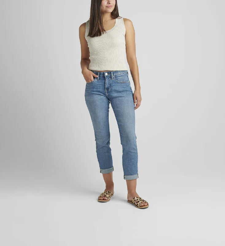 Jag Jeans Carter Mid Rise Girlfriend Jeans Chic Dark-Wash Skinny Jeans