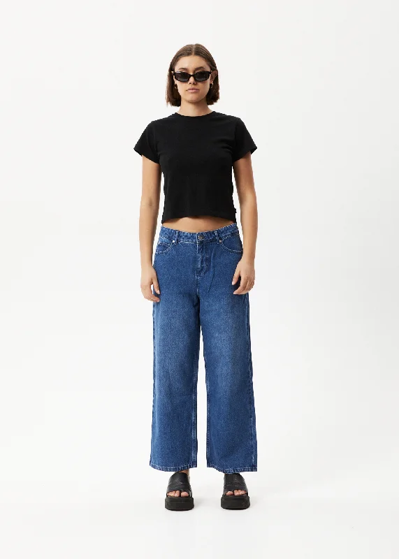 AFENDS Womens Kendall - Denim Low Rise Jeans - Authentic Blue Fashionable Bootcut Jeans AFENDS Womens Kendall - Denim Low Rise Jeans - Authentic Blue Fashionable Bootcut Jeans