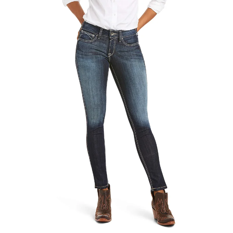 Ariat REAL Mid Rise Stretch Outseam Ella Skinny Jeans Stylish High-Waist Skinny Denim Ariat REAL Mid Rise Stretch Outseam Ella Skinny Jeans Stylish High-Waist Skinny Denim
