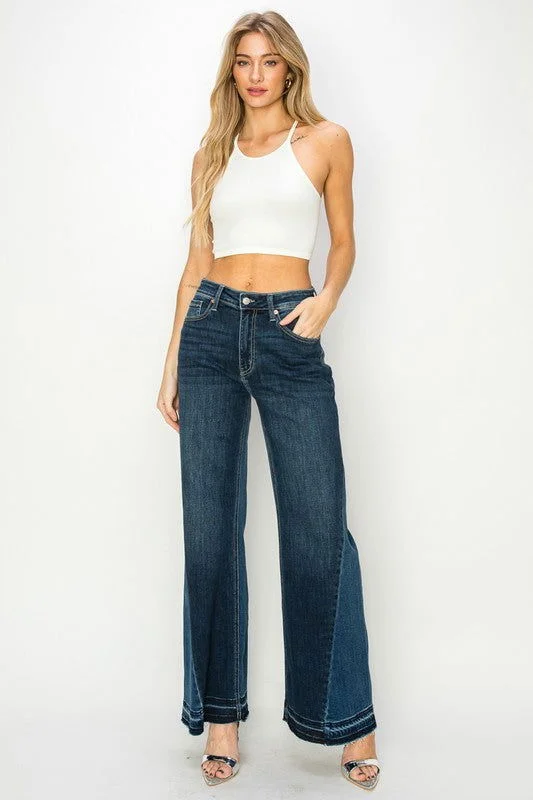 Artemis Vintage High Rise Relaxed Wide Leg Jeans Trendy Classic Fit Jeans