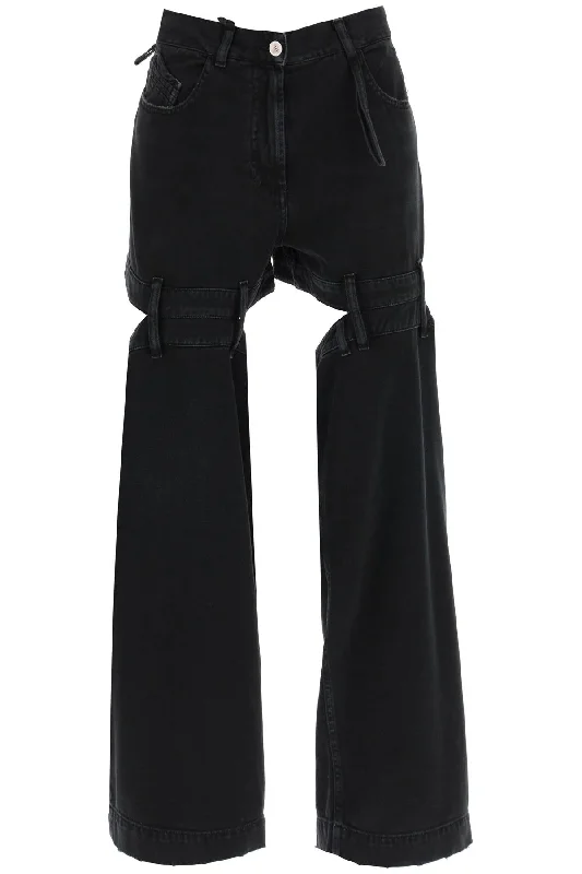 THE ATTICO ashton cut-out jeans Stylish High-Waisted Denim
