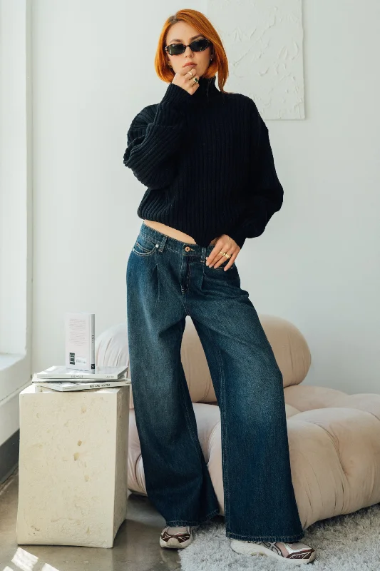 Baggy Dad Jeans - Vintage Indigo