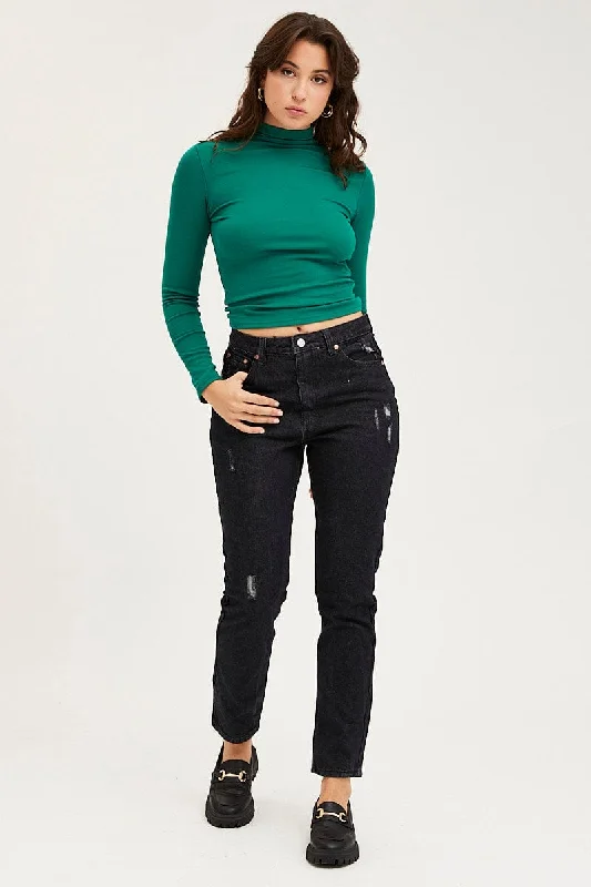 Black Mom Jeans High Rise