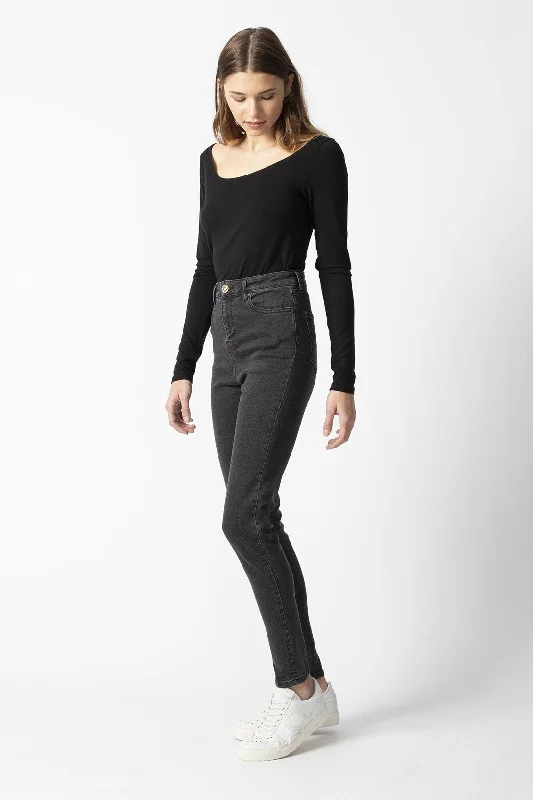 CARRIE dark grey - GOTS organic cotton Jeans by UCM Comfortable Jogger Style Jeans