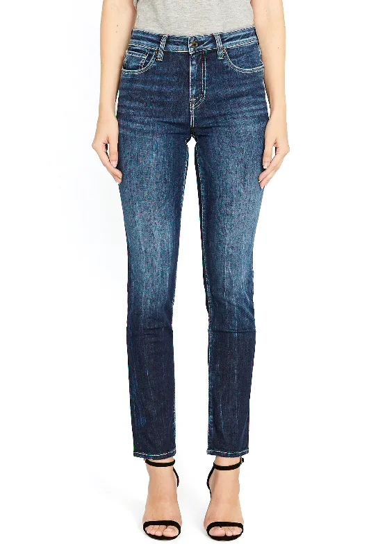 CARRIE MID RISE SLIM JEANS Trendy Acid Wash Skinny Jeans