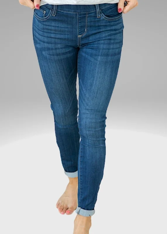 Cello Pull On Skinny Jeans | Dark Denim | Olive Branch Fashionable Slim Fit Jeans