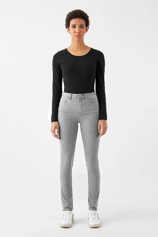 Sun Up Skinny Powerstretch Jeans Silver Denim Stylish High-Waist Jeans