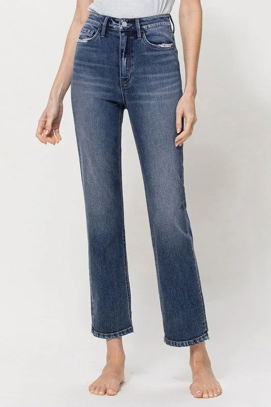 Flying Monkey Distressed High Rise Stretch Ankle Straight Jeans Fashionable Distressed Jeans Flying Monkey Distressed High Rise Stretch Ankle Straight Jeans Fashionable Distressed Jeans