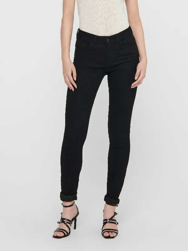 JDY Newnikki Regular Waist Skinny Fit Jeans -BLACK