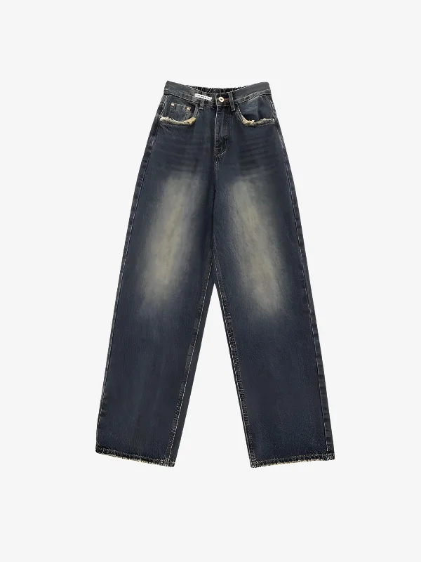 KG High Waist Drape Jeans Stylish Cargo Style Jeans