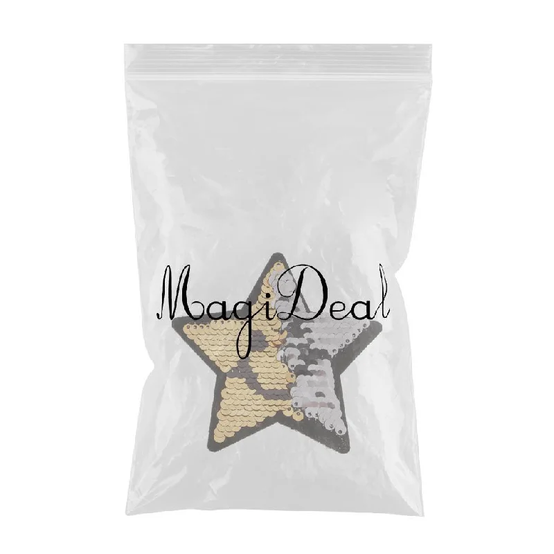 Maxbell Maxbell Large Star Reversible Change Color Patch Embroidered Motif Applique Sequins Patch for Clothes Jeans T-shirt Decor Trendy Classic Fit Jeans Maxbell Maxbell Large Star Reversible Change Color Patch Embroidered Motif Applique Sequins Patch for Clothes Jeans T-shirt Decor Trendy Classic Fit Jeans