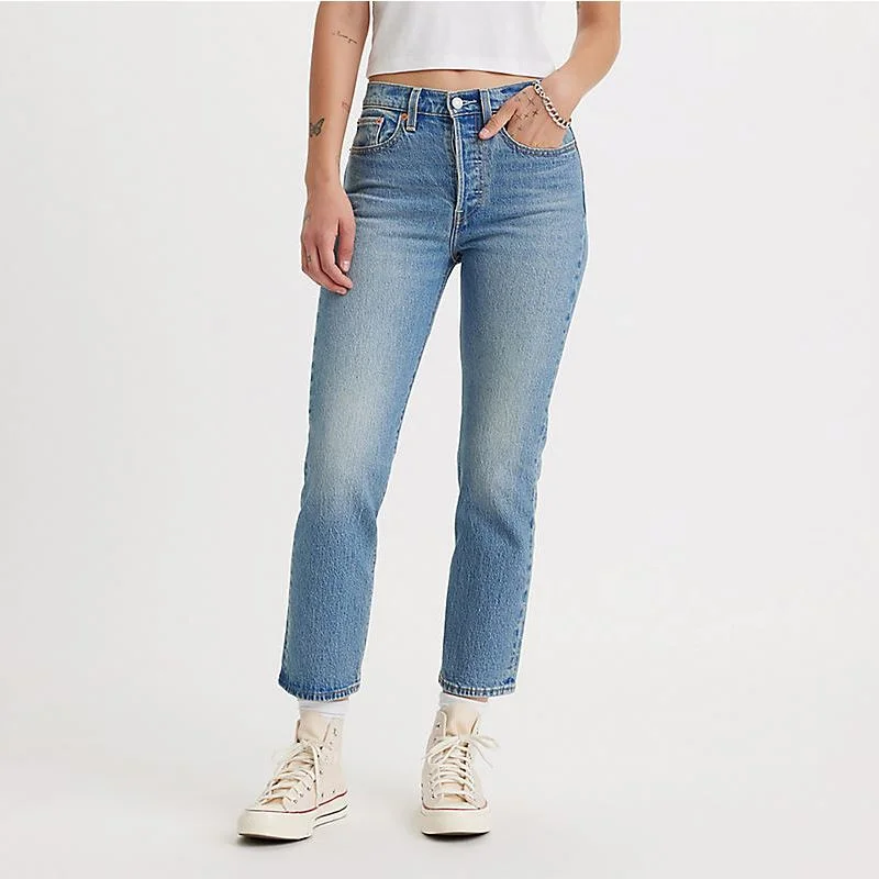 Levi's Wedgie Straight Jeans - Calling All Blues Fashionable Slouchy Fit Jeans