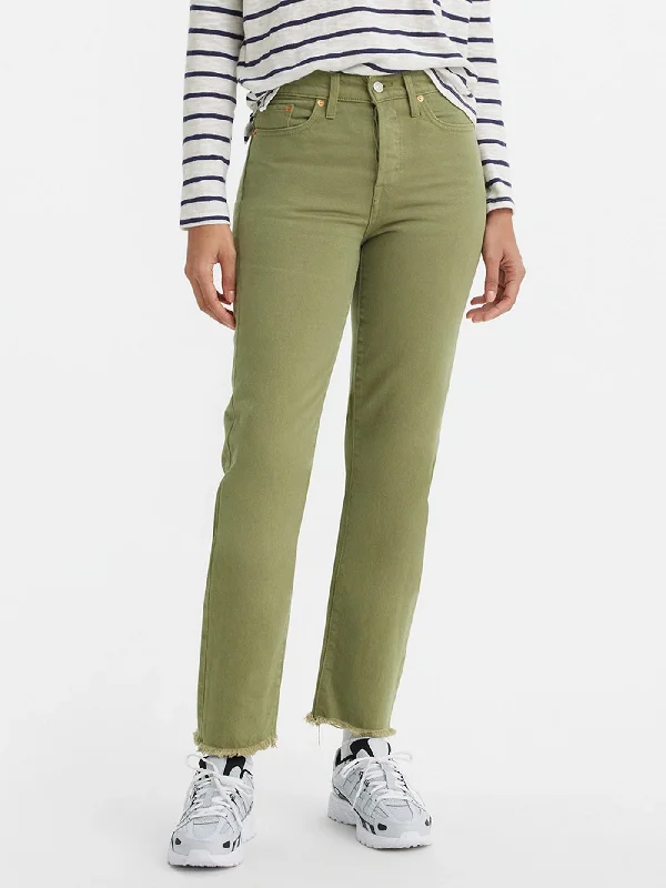 Wedgie Straight Steeped Lichen Green Jeans Trendy Acid Wash Skinny Jeans
