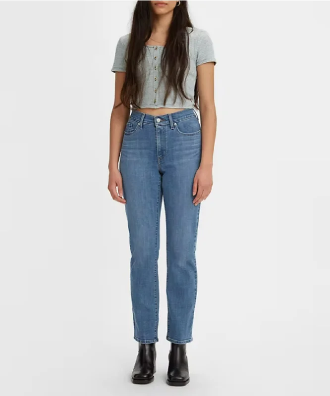 Levi's Women's Classic Mid Rise Straight Fit Jeans - Lapis Speed Comfortable Full-Length Denim Jeans Levi's Women's Classic Mid Rise Straight Fit Jeans - Lapis Speed Comfortable Full-Length Denim Jeans