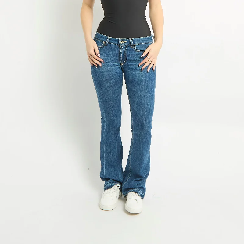 Low Waist Flare Leg Jeans - UK 8