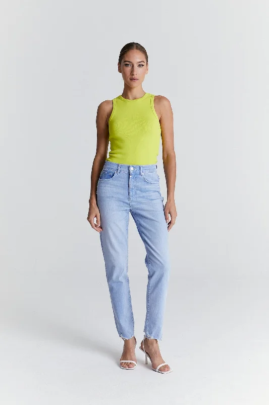 LYNN Mom Jeans, bright blue