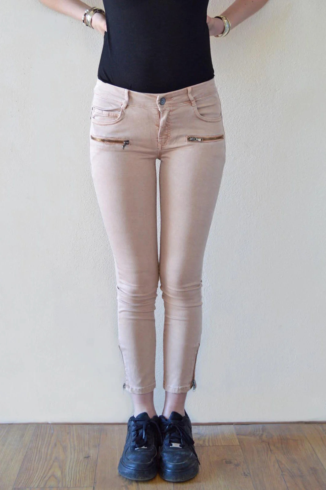 Skinny Ankle Grazer Jeans Comfortable Zip-Up Skinny Jeans