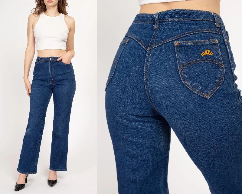 Medium 70s Chic by H.I.S. Dark Wash High Waisted Jeans 28"-29.5" Comfortable Stretch Fit Jeans Medium 70s Chic by H.I.S. Dark Wash High Waisted Jeans 28"-29.5" Comfortable Stretch Fit Jeans